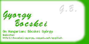 gyorgy bocskei business card