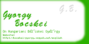 gyorgy bocskei business card